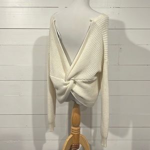 Love Tree size L low twist back knit sweater